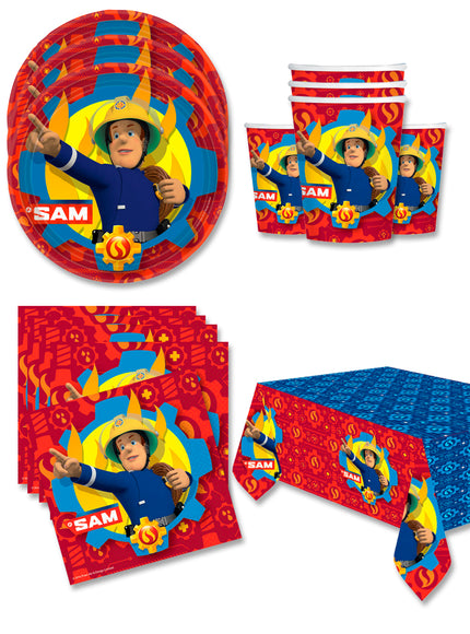 Décoration anniversaire Sam le Pompier 16 personnes