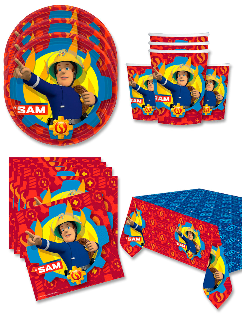 Décoration anniversaire Sam le Pompier 16 personnes