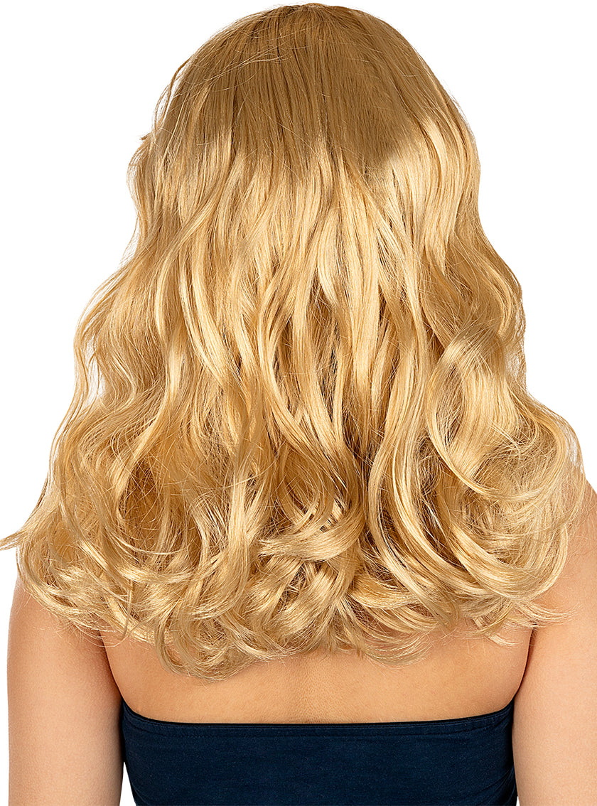 Perruque blonde à frange