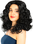 Perruque noire longs cheveux