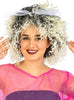 Perruque blonde années 80 avec nœud