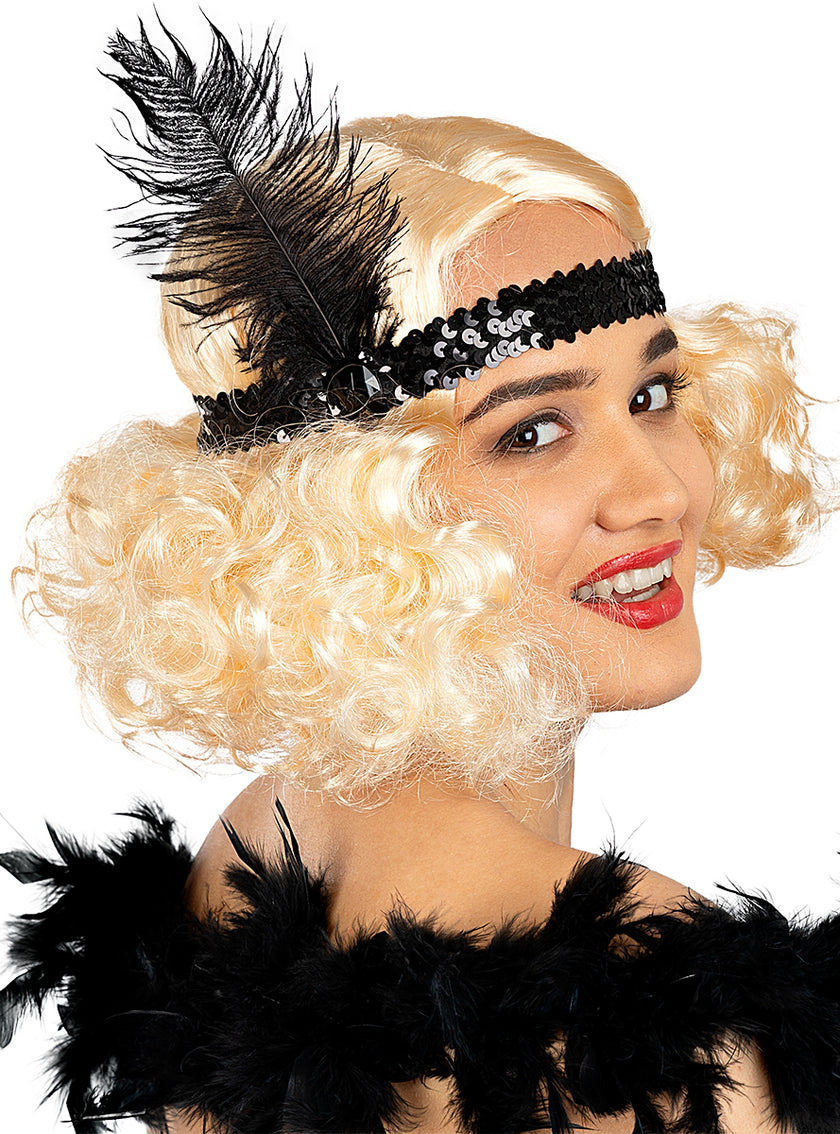 Perruque blonde années 20