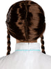 Perruque tresses brune femme
