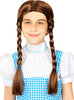 Perruque tresses brune fille