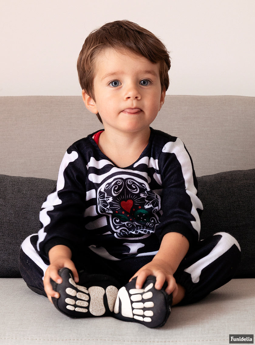 Déguisement squelette jour des morts pour bébé