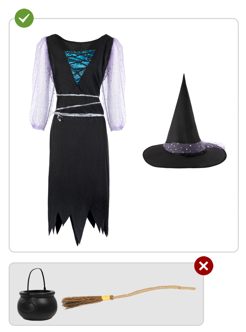 Déguisement sorcière classique femme