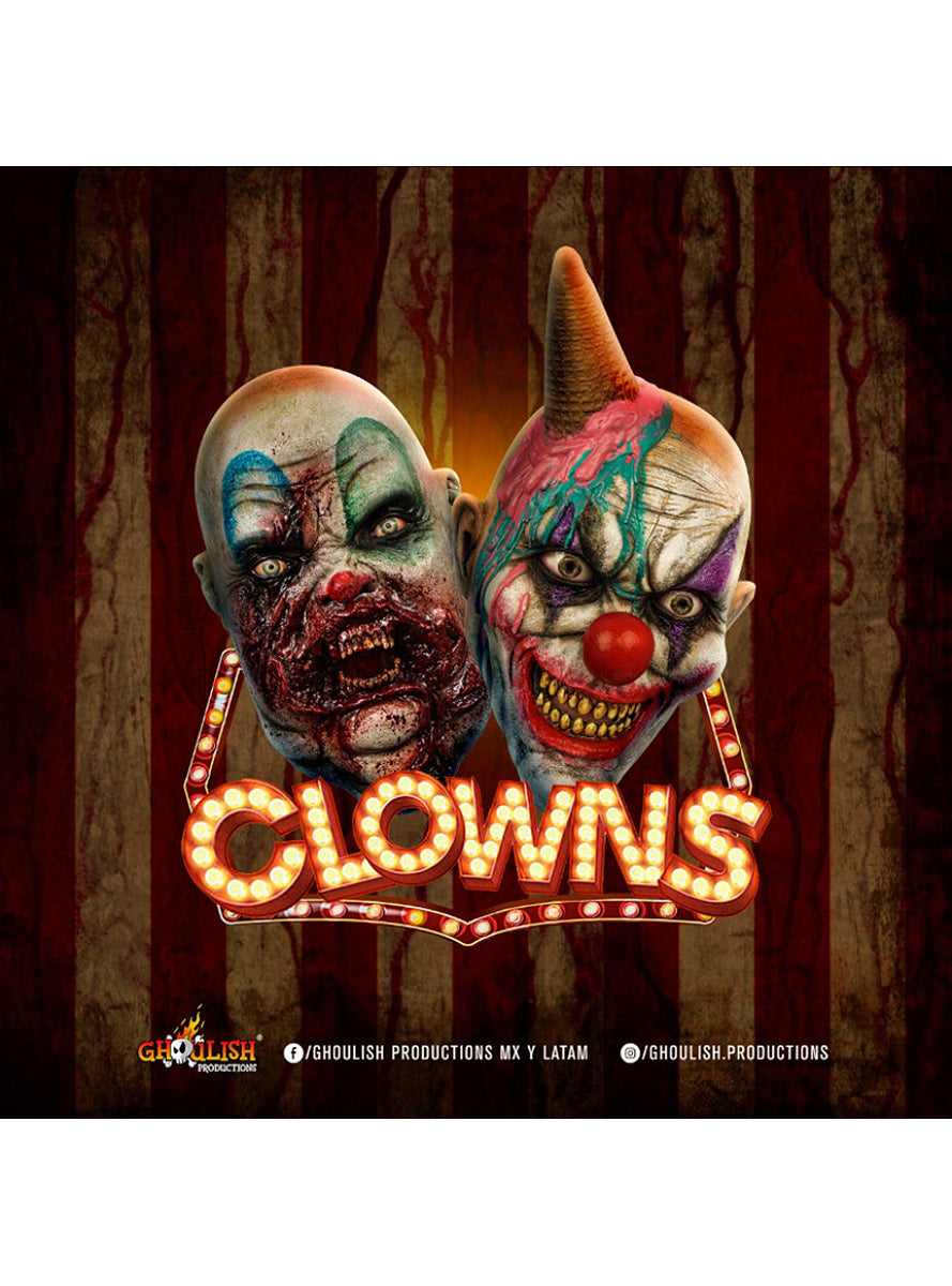 Masque clown cornet de glace fondue