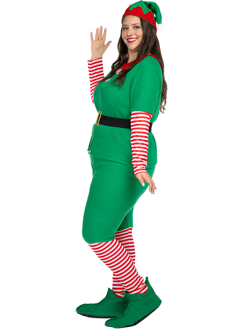 Costume d'elfe de Noël pour femmes grande taille