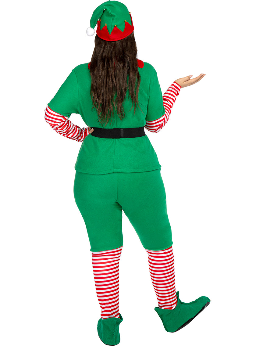 Costume d'elfe de Noël pour femmes grande taille