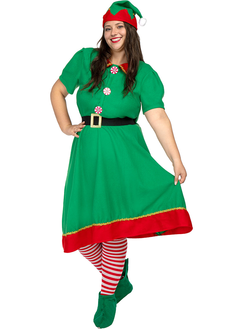 Déguisement lutin de noël pour femme grande taille