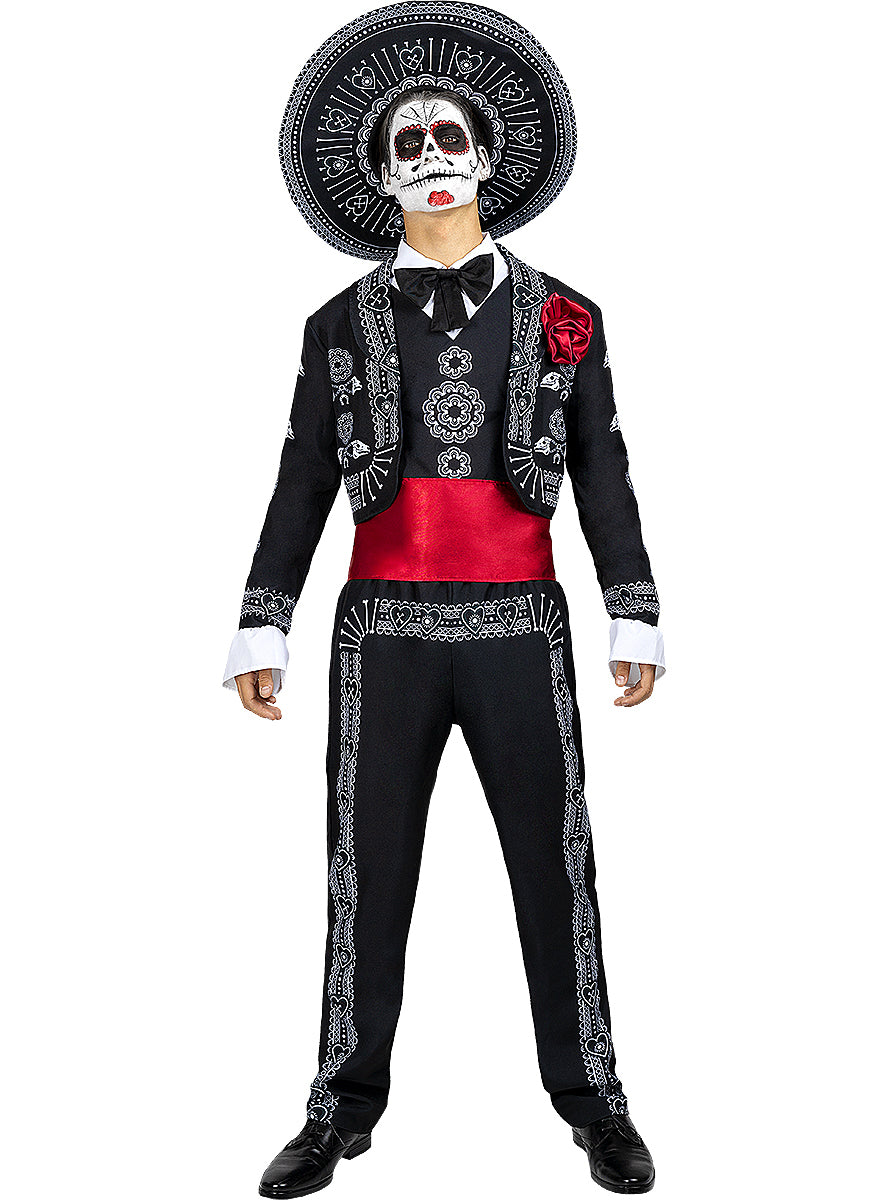Déguisement Dia de los Muertos pour homme grande taille