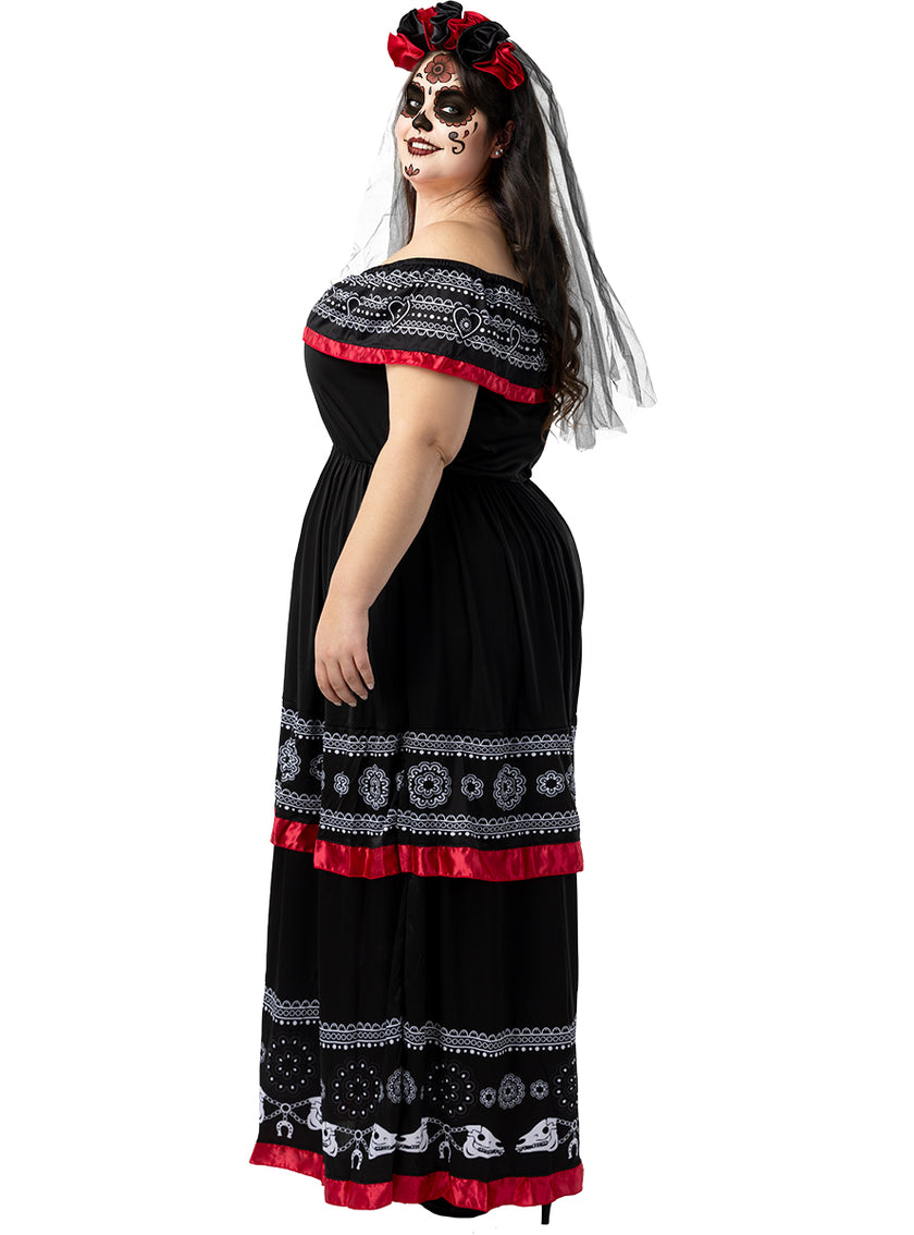 Déguisement Dia de los Muertos pour femme grande taille