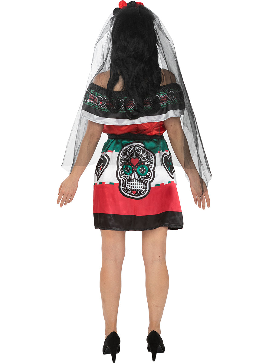 Déguisement Dia de los Muertos Mexico pour femme grande taille