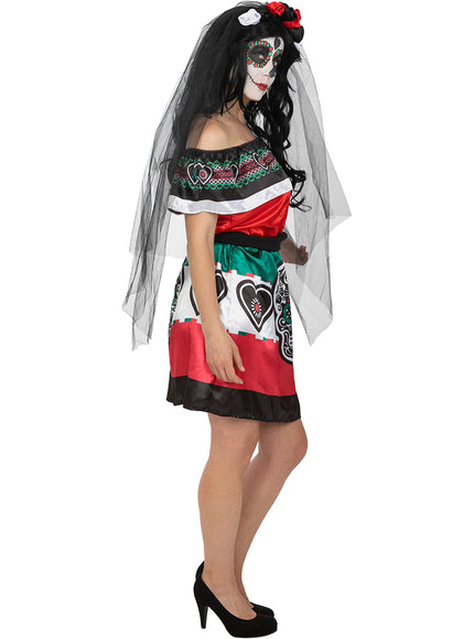 Déguisement Dia de los Muertos Mexico pour femme grande taille