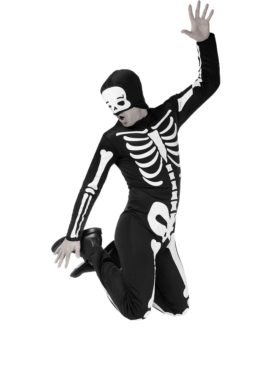 Costume de squelette pour homme grande taille