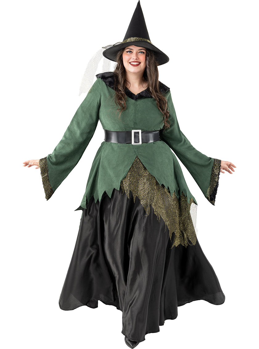 Déguisement sorcière Deluxe femme grande taille