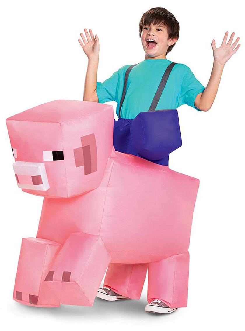 Déguisement Porte-moi Cochon Minecraft gonflable enfant