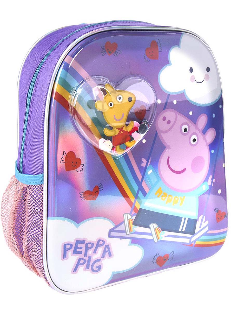 Cartable Peppa Pig arc-en-ciel fille