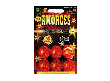 lot de 12 rouleaux d''amorces 8 coups