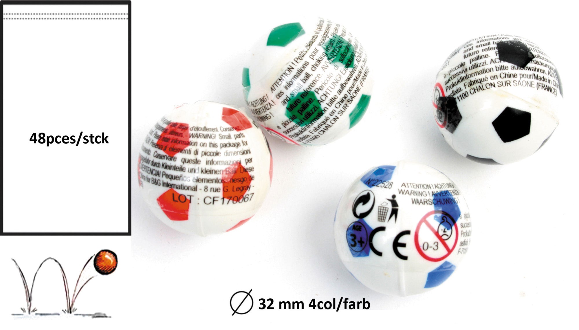 BALLE REBONDISSANTE FOOT 3.2CM