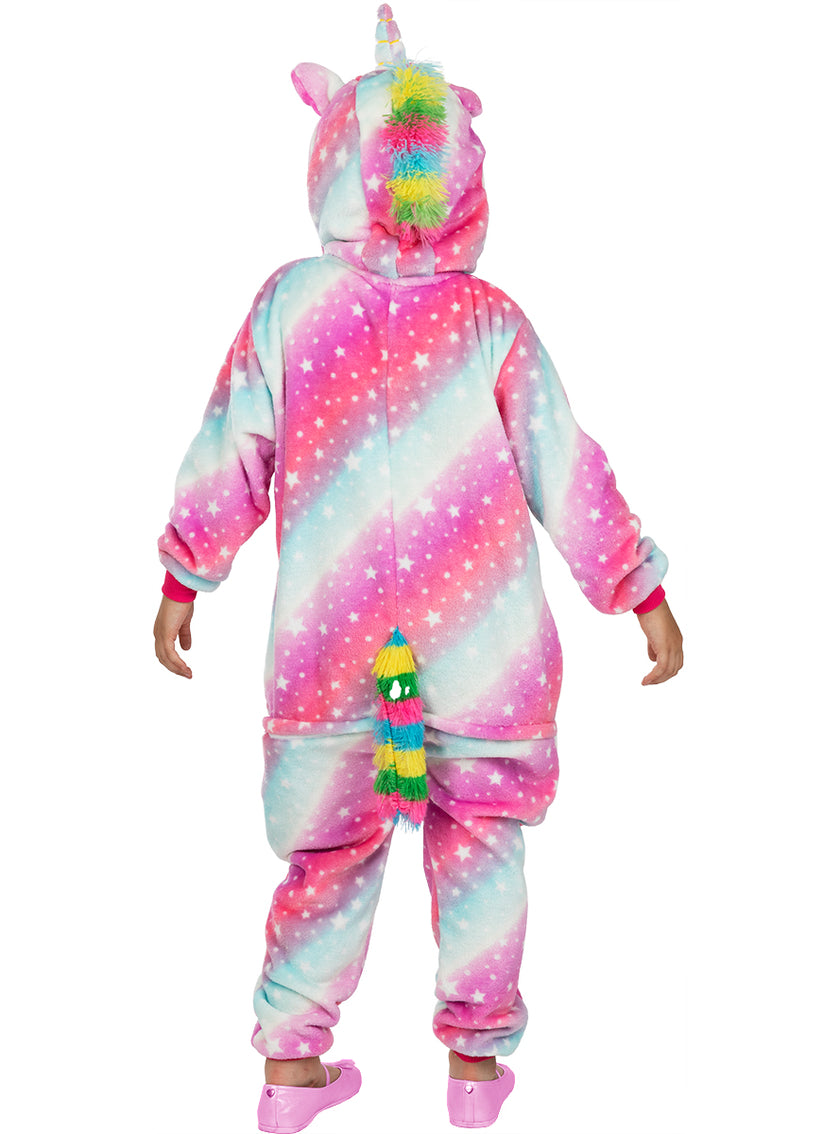 Déguisement licorne multicolore onesie pour enfant