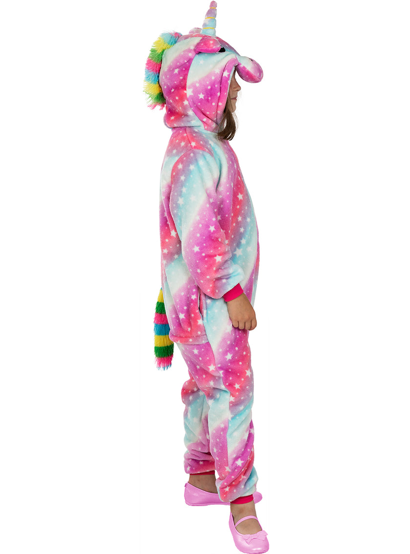 Déguisement licorne multicolore onesie pour enfant