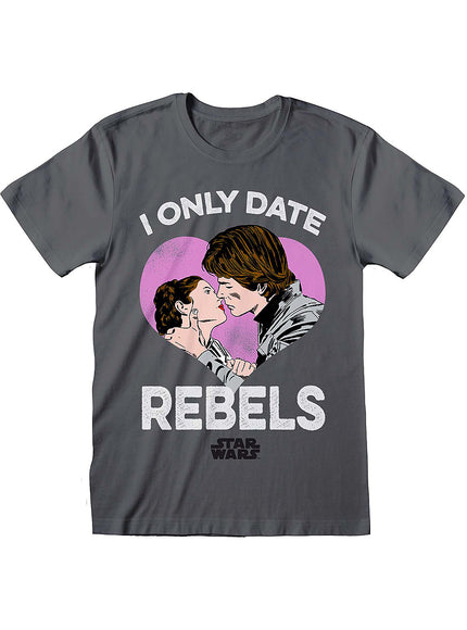 T-shirt Han Solo et Leia adulte - Star Wars