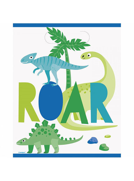 8 sachets à bonbons dinosaure - Blue & Green Dinosaur