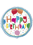 Ballon aluminium (46 cm) Happy Birthday - Colorful Balloons