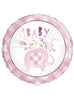 Ballon aluminium (46 cm) éléphant rose baby Shower - Pink Floral Elephant