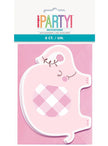 8 invitations éléphant rose baby Shower - Pink Floral Elephant