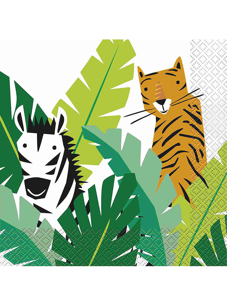 16 serviettes animaux(33x33cm) - Animal Safari