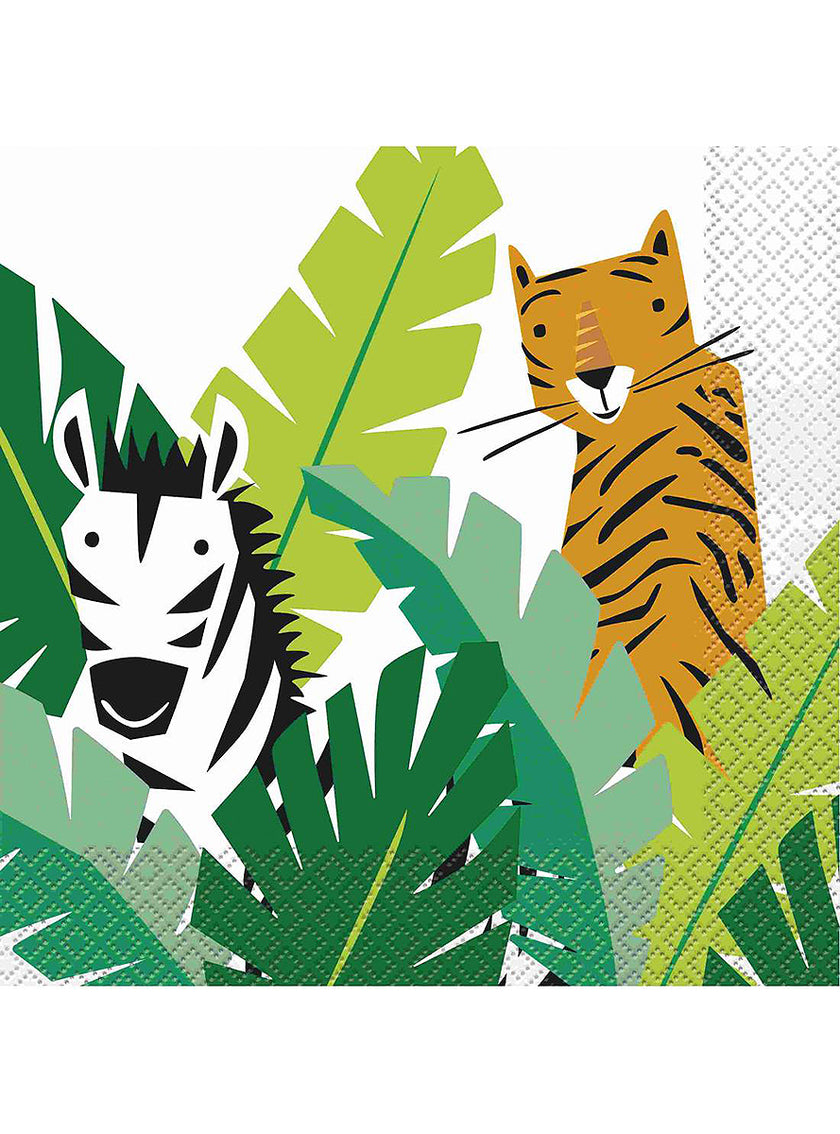 16 serviettes animaux(33x33cm) - Animal Safari