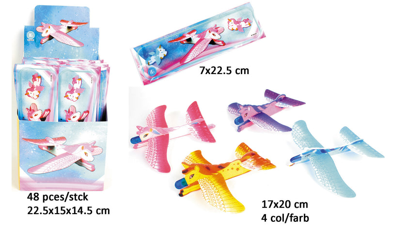 AVION LICORNE 19CM