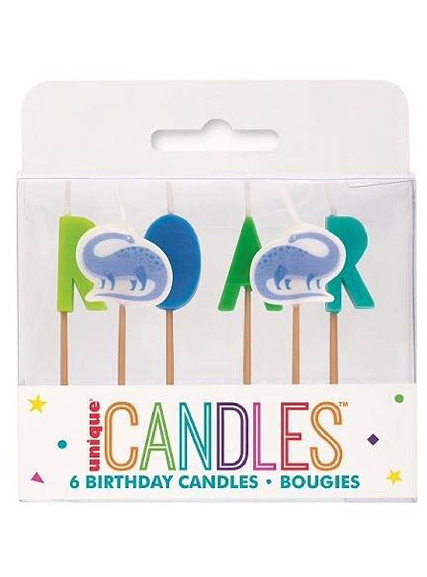 6 bougies anniversaire dinosaure