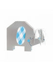 Centre de table éléphant bleu baby Shower - Blue Floral Elephant