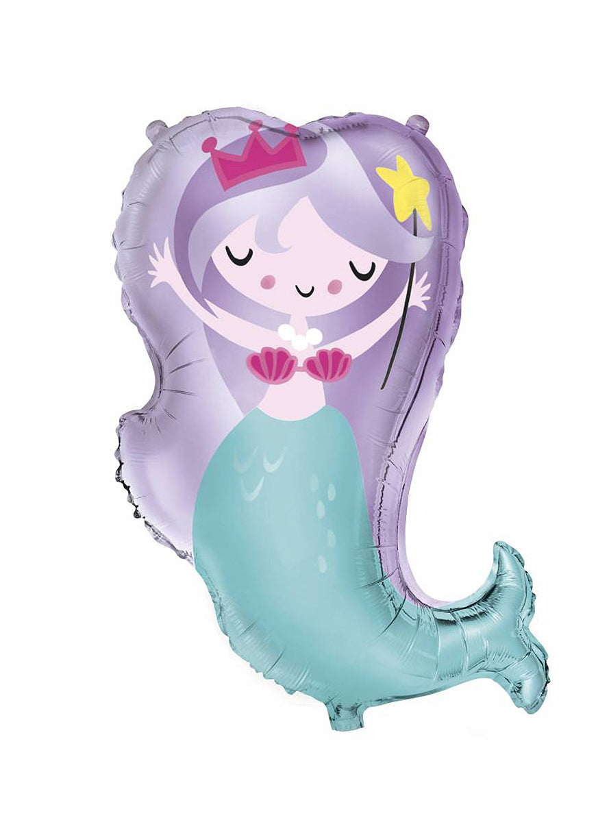 Ballon aluminium (74 cm) sirène - Sirène sous l’Océan