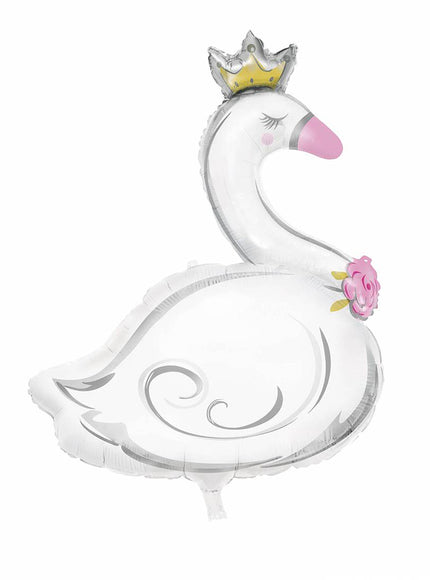Ballon en alu (107cm) cygne - Swan Birthday