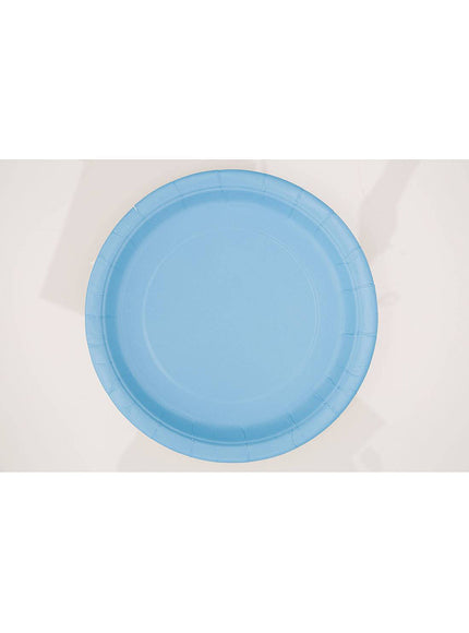 8 petites assiettes bleu ciel (18 cm) - Gamme couleur unie