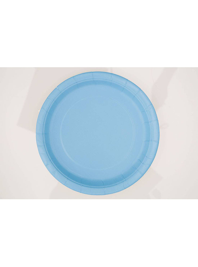 8 petites assiettes bleu ciel (18 cm) - Gamme couleur unie