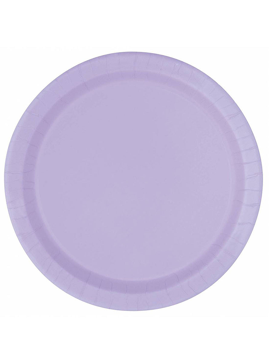 8 petites assiettes lilas (18 cm) - Gamme couleur unie