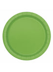 8 petites assiettes verte citron (18 cm) - Gamme couleur unie