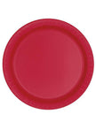 8 assiettes rouges grandes (23 cm) - Gamme couleur unie