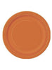 8 assiettes oranges (23 cm) - Gamme couleur unie