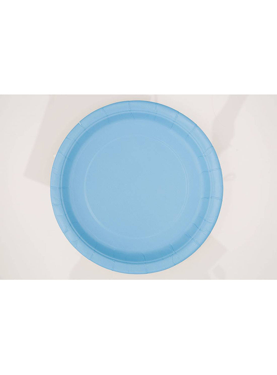 8 assiettes bleu ciel (23 cm) - Gamme couleur unie