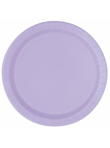 8 assiettes lila (23 cm) - Gamme couleur unie