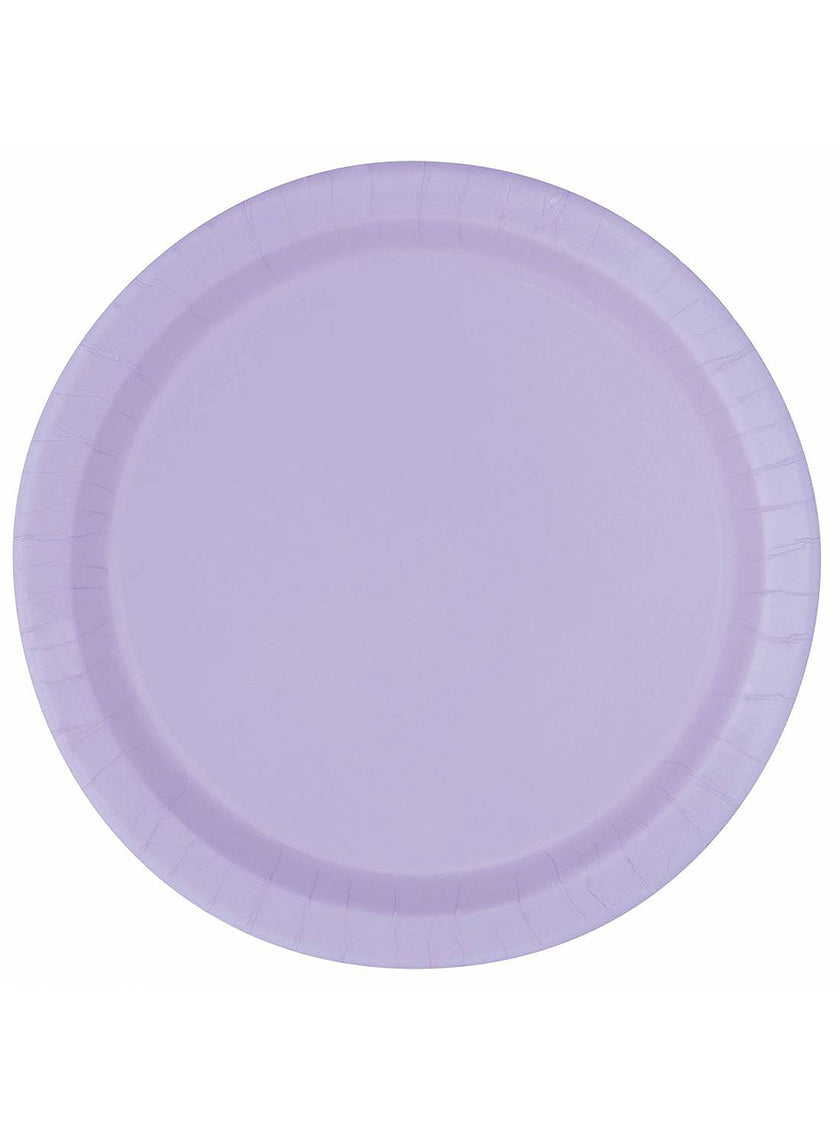 8 assiettes lila (23 cm) - Gamme couleur unie
