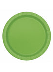 8 assiettes verte citron (23 cm) - Gamme couleur unie