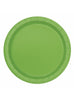 8 assiettes verte citron (23 cm) - Gamme couleur unie
