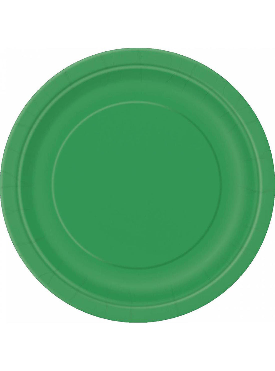 8 assiettes vertes émeraudes (23 cm) - Gamme couleur unie